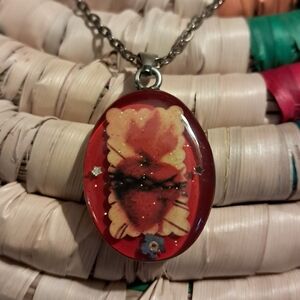 🎉HOST PICK!🎉 Vintage "Heart Aflame" Pendant Necklace